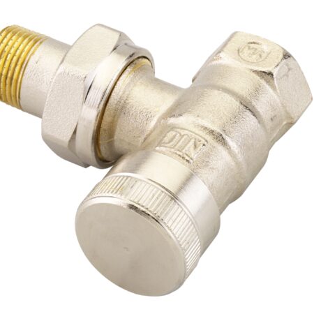 Danfoss Rücklaufverschraubung RLV 10 R 3/8, Eck, vernickelt