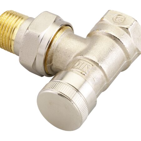 Danfoss Rücklaufverschraubung RLV 15 R 1/2, Eck, vernickelt