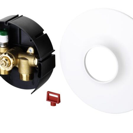 Danfoss Wandeinbaukasten f. Fußb.temp., Abdeckung rund, G 3/4 A