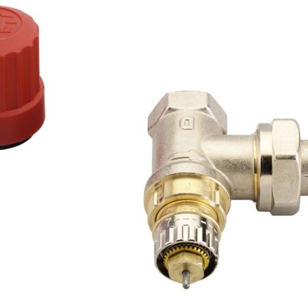 Danfoss Ventilgehäuse RA-N 10 R 3/8, Eck, matt vernickelt