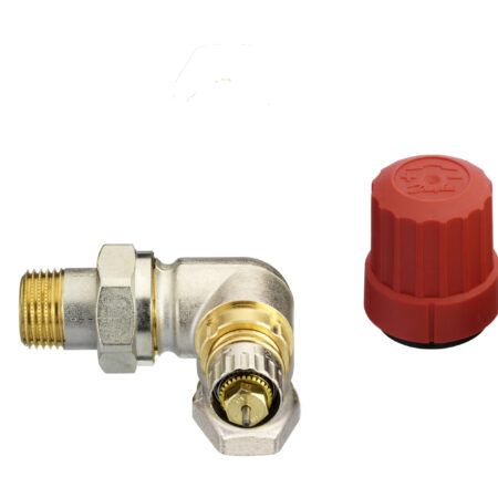 Danfoss Ventilgehäuse RA-N 10 R 3/8, WE rechts, matt vernickelt