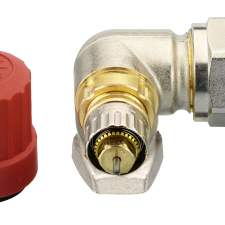 Danfoss Ventilgehäuse RA-N 10 R 3/8, WE links, matt vernickelt