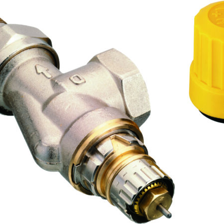 Danfoss Ventilgehäuse RA-UN 15 R 1/2, UK (Axial), matt vernickelt