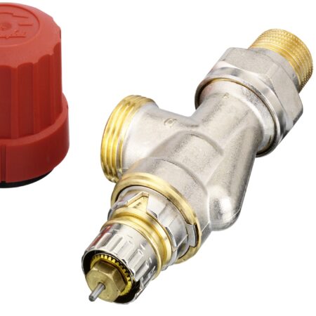 Danfoss Ventilgehäuse RA-N 15 G 3/4 AG, UK (Axial), matt vernickelt