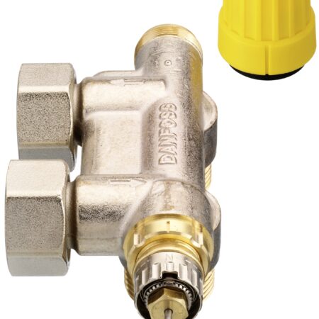 Danfoss Anschlussarmatur VHS-UR Heizkörper R 1/2, Eck, vernickelt
