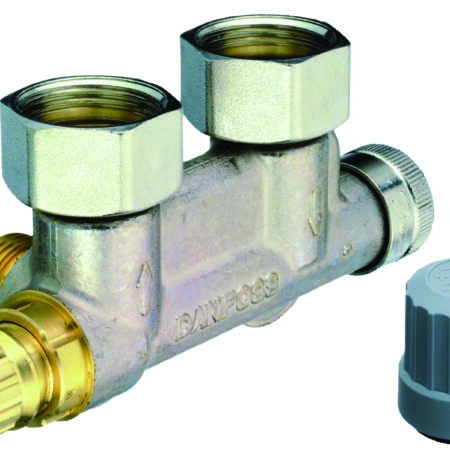 Danfoss Anschlussarmatur VHS-E f. Einrohrheizung, R 1/2, Eck