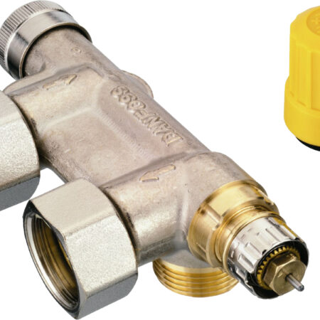 Danfoss Anschlussarmatur VHS-UN Heizkörper R 1/2, Eck, vernickelt