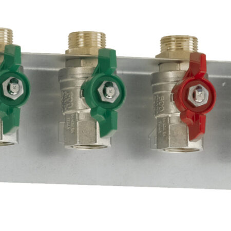Danfoss Montageschiene mit 7 Kugelhähne 3/4", 3 St, DVGW, 4 St., Heizung