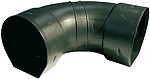 ALVA Winkelstück 100mm 90Grad PVC für Dränagerohr tunnelförmig