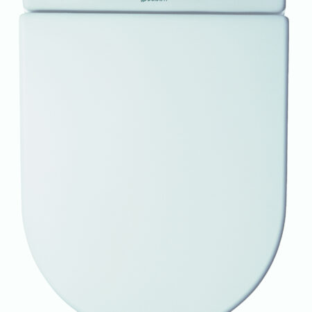 DU WC-Sitz Starck 3 ohne SoftClose Scharniere edelstahl, weiß