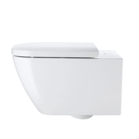DU WC-Sitz Happy D.2 mit SoftClose Scharniere edelstahl, weiß