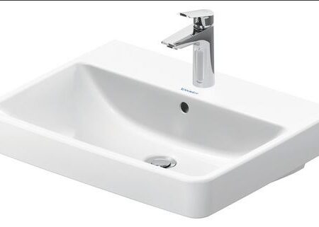 DU Waschtisch 600mm, Duravit No.1 weiß, mit ÜL, mit HLB