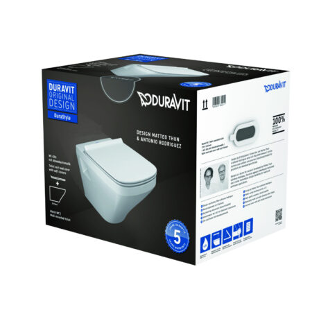 DU Wand-WC DuraStyle 540 mm Tiefspüler, weiß