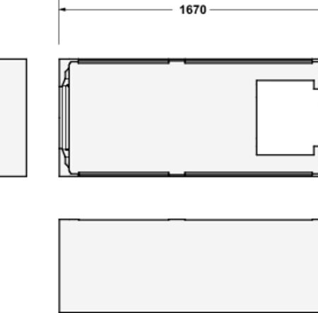 DU D-Code 2.0 BW, 1700x750mm, Einbau Weiß