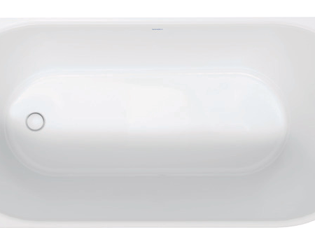 DU DuraSenja BW Ecke links,Weiß,Acryl  1700x800x585 mm,Oval,RS 2,incl.FG u.AÜL