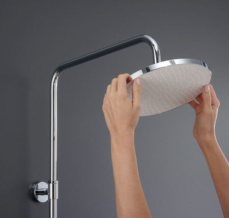 DU Duschsyst.Shelf 1050 MinusFlow Brausethermostat, Chrom Weiß Hochglanz