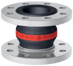 Elaflex Gi-Kompensator rot   PN16 DN 32 I:Butyl/EPDM A:EPDM100Gr.Fl.Stahl verz.
