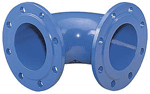 FFK-Bogen 45 Grad DN150 Fl. geb. PN10/16 GGG epoxybeschichtet