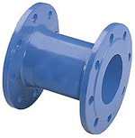 FF-Stück DN100 200mm lang Fl. PN10/16 GGG epoxybeschichtet