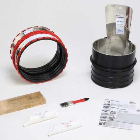 Funke BI-Adapter DN150 inkl. VPC-Kuppl. f. Rohr-ID 145-155mm / AD 123-161mm