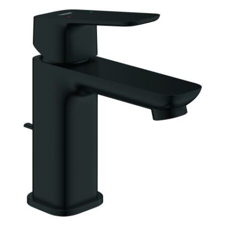 GROHE Einhand-Waschtischbatterie Cubeo 101694, S-Size, Zugstangen-Ablaufgarnitur, matt black