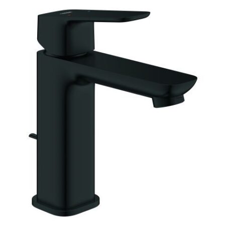 GROHE Einhand-Waschtischbatterie Cubeo 101749, M-Size, Zugstangen-Ablaufgarnitur, matt black