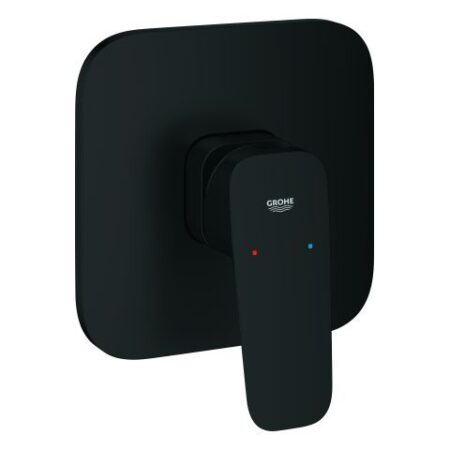 GROHE Einhand-Brausebatterie Cubeo 101777, Fertigmontageset für Rapido SmartBox 35 604, matt black