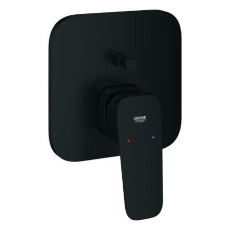 GROHE Einhand-Wannenbatterie Cubeo 101778, Fertigmontageset für Rapido SmartBox 35 604, matt black