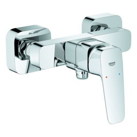 GROHE Einhand-Brausebatterie Cubeo 101824, Wandmontage, S-Anschlüsse, Wandrosette, eigensicher, chrom
