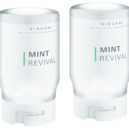 GROHE Schäumende Körperseife Kinuami 103369, Mint, speziell für den Einsatz mit GROHE Purefoam entwickeltes Duschgel, 2 x 250 ml
