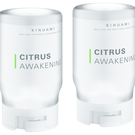GROHE Schäumende Körperseife Kinuami 103381, Citrus, speziell für den Einsatz mit GROHE Purefoam entwickeltes Duschgel, 2 x 250 ml