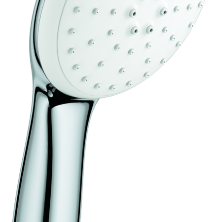GROHE Handbrause Purefoam 110 107298, 2 Strahlarten: Rain, Jet, weißer Strahlbildner, nur zur Verwendung mit GROHE Purefoam, Maximaler Durchfluss (bei 3 bar) bei Verwendung mit GROHE Purefoam: 7,6 l/min, chrom