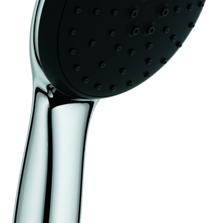 GROHE Handbrause Purefoam 110 107299, 2 Strahlarten: Rain, Jet, schwarzer Strahlbildner, nur zur Verwendung mit GROHE Purefoam, Maximaler Durchfluss (bei 3 bar) bei Verwendung mit GROHE Purefoam: 7,6 l/min, chrom