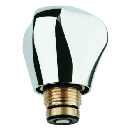 GROHE Oberteil 11086, DN 15, mit Treflorgriff, Markierung blau/rot, chrom