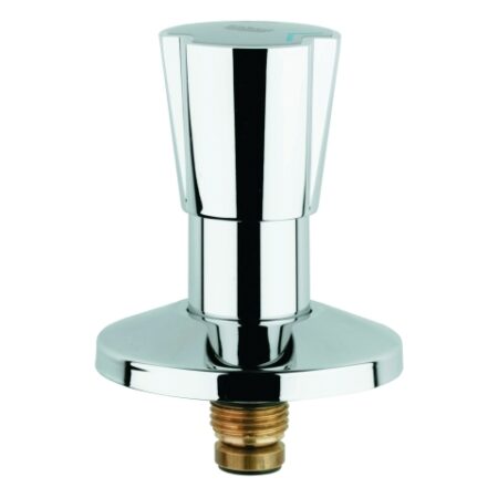 GROHE Oberteil 11513, DN 15, für UP-Ventile DN 15, Dreikantgriff, Metall, wärmeisoliert, Schubrosette, Markierung blau/rot, chrom