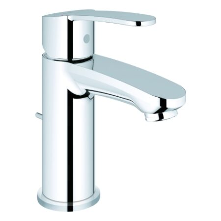 GROHE Einhand-Waschtischbatterie Eurostyle Cosmopolitan 23037_2, S-Size, Einlochmontage, Zugstangen-Ablaufgarnitur 1 1/4'', chrom