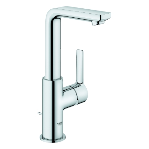 GROHE Einhand-Waschtischbatterie Lineare 23296_1, L-Size, Einlochmontage, schwenkbarer Auslauf, Zugstangen-Ablaufgarnitur 1 1/4'', chrom