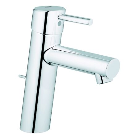 GROHE Einhand-Waschtischbatterie Concetto 23450_1, M-Size, Einlochmontage, Zugstangen-Ablaufgarnitur 1 1/4'', chrom