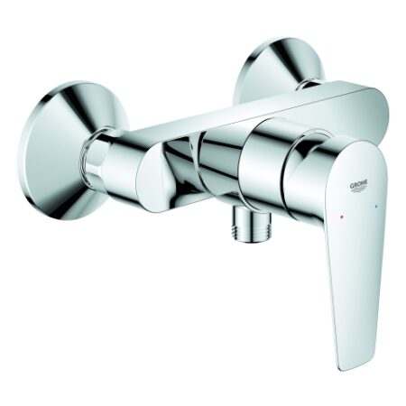 GROHE Einhand-Brausebatterie BauEdge 23635_1, Wandmontage, mit Temperaturbegrenzer, S-Anschlüsse, eigensicher, chrom
