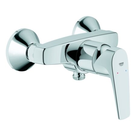 GROHE Einhand-Brausebatterie BauFlow 23755, Wandmontage, eigensicher, chrom