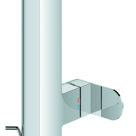 GROHE Einhand-Waschtischbatterie Plus 23843_4, L-Size, Einlochmontage, ausziehbarer Auslauf, Zugstangen-Ablaufgarnitur, chrom