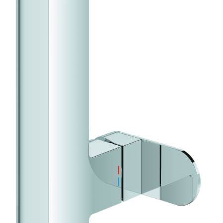 GROHE Einhand-Waschtischbatterie Plus 23844_4, L-Size, Einlochmontage, ausziehbarer Auslauf, glatter Körper mit Push-open Ablaufgarnitur, chrom