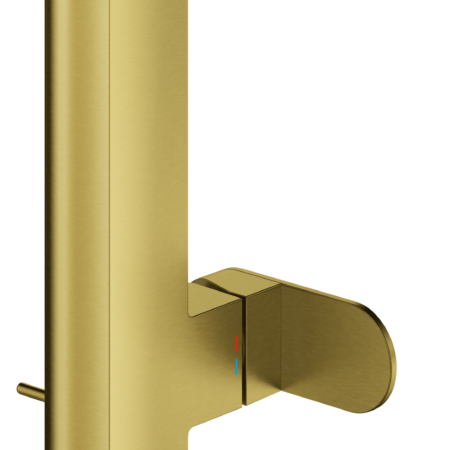 GROHE Einhand-Waschtischbatterie Plus 23851_4, L-Size, Einlochmontage, schwenkbarer Auslauf, Zugstangen-Ablaufgarnitur, cool sunrise gebürstet