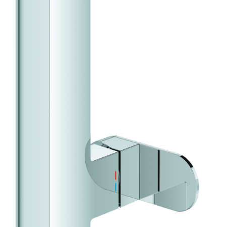 GROHE Einhand-Waschtischbatterie Plus 23873_4, L-Size, Einlochmontage, schwenkbarer Auslauf, glatter Körper mit Push-open Ablaufgarnitur, chrom