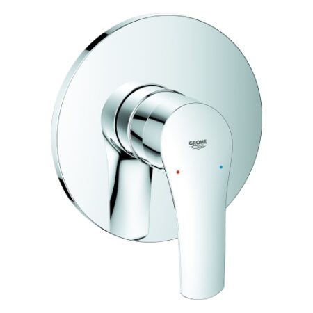 GROHE Einhand-Brausebatterie Eurosmart 24042_3, Fertigmontageset für Rapido SmartBox, ohne Rohbau-Set, chrom