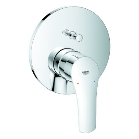 GROHE Einhand-Wannenbatterie Eurosmart 24043_3, Fertigmontageset für Rapido SmartBox, ohne Rohbau-Set, chrom