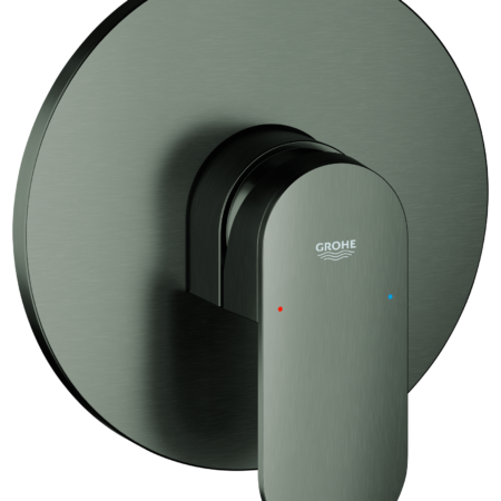 GROHE Einhand-Brausebatterie Plus 24059_4, Fertigmontageset für Rapido SmartBox, hard graphite gebürstet