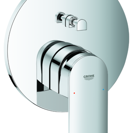 GROHE Einhand-Wannenbatterie Plus 24060_4, Fertigmontageset für Rapido SmartBox, chrom