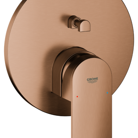 GROHE Einhand-Wannenbatterie Plus 24060_4, Fertigmontageset für Rapido SmartBox, warm sunset gebürstet