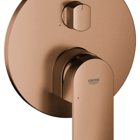 GROHE Einhandbatterie Plus 24093_4, 3-Wege Umstellung, Fertigmontageset für Rapido SmartBox, warm sunset gebürstet